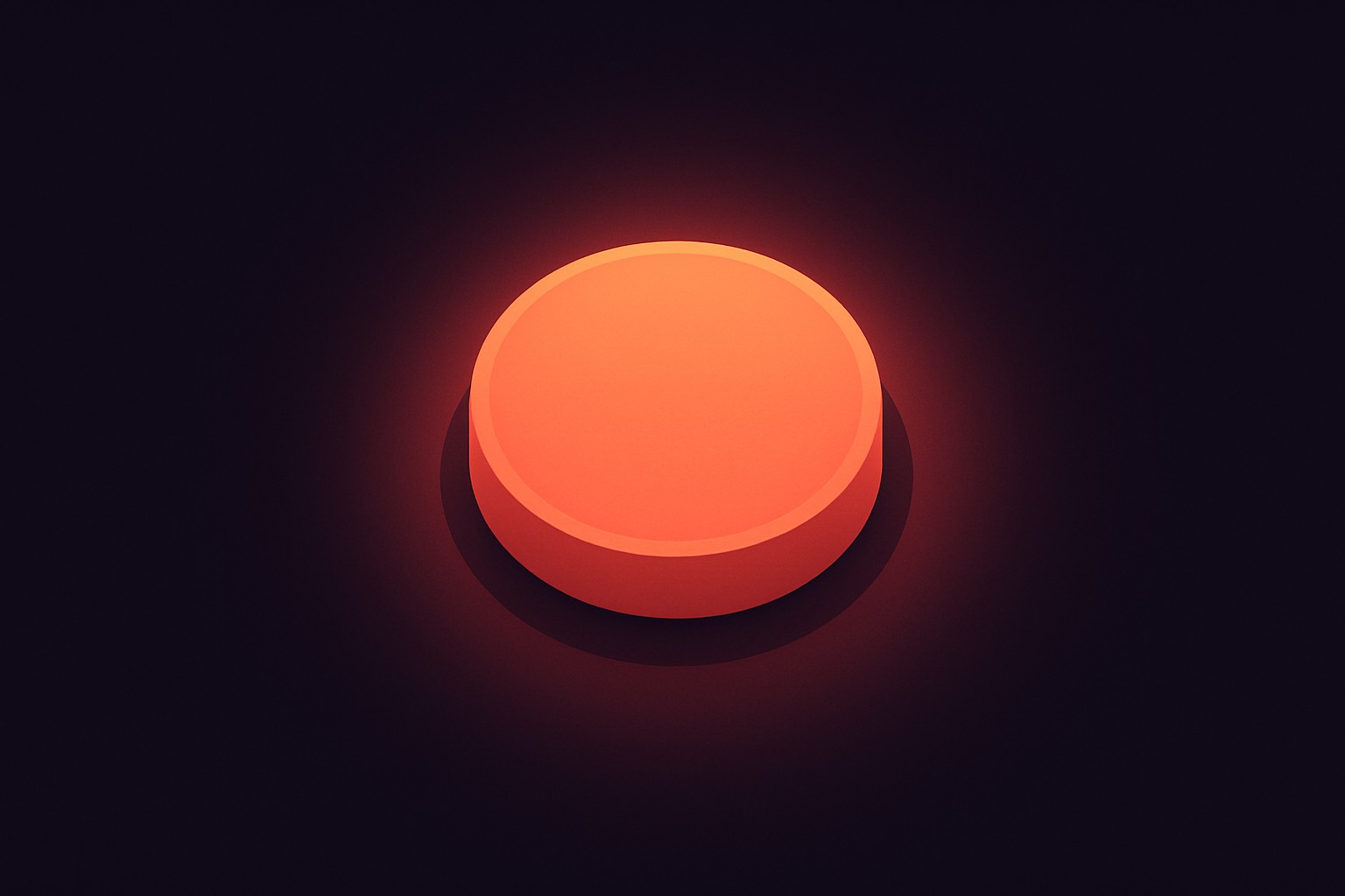 A glowing button in a dark room — pressing it summons a body double